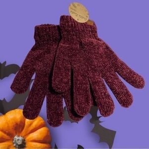 NWT Women Soft Knit Winter Gloves Wine Purple Fall Autumn Britts Knits Plum Cute